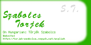 szabolcs torjek business card